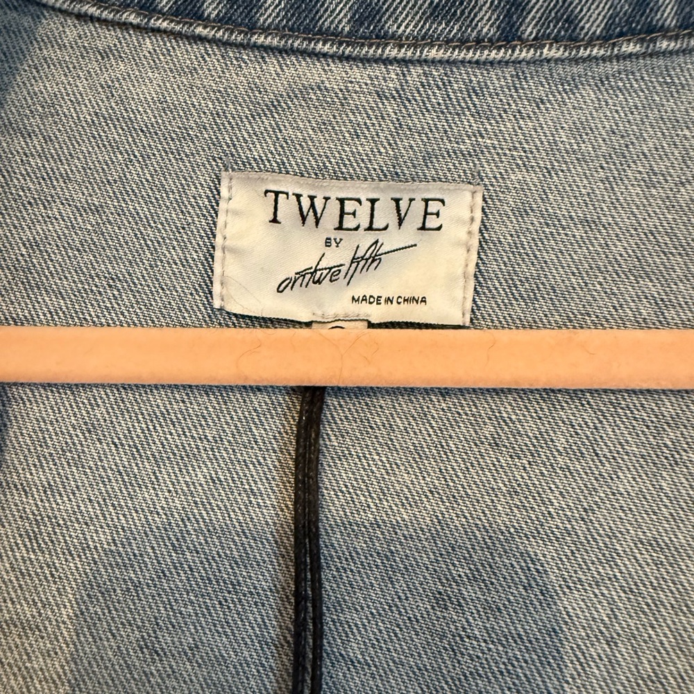 Twelve by Ontwelfth Rhinestone Fringe Denim Jacket - Picture 5 of 5
